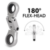 Stubby Ratcheting Wrench Set with Flex Heads (5-Piece Metric)