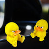 Grumpy Yellow Duck Garden Statue