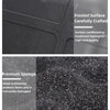 Close-up view of a frosted surface and premium sponge material used in waterproof sealed storage boxes.