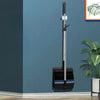 Adjustable Broom and Dustpan Set with Self-Cleaning Comb