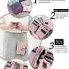 Compact Frosted Tri-Fold Wallet for Women