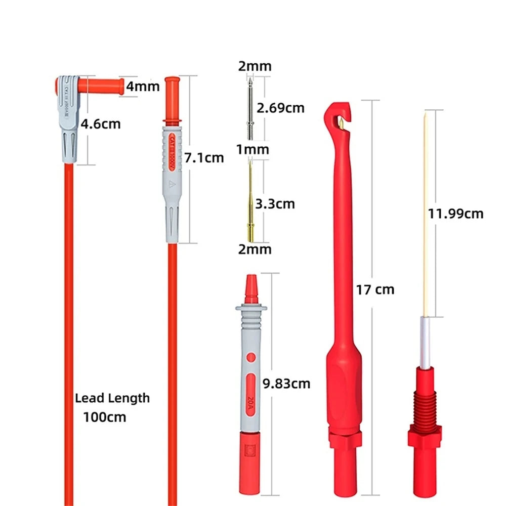 Automotive Multimeter Test Lead Kit with Piercing Probes