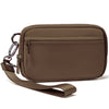 Checkered Zip-Around Wallet with Clear ID Window