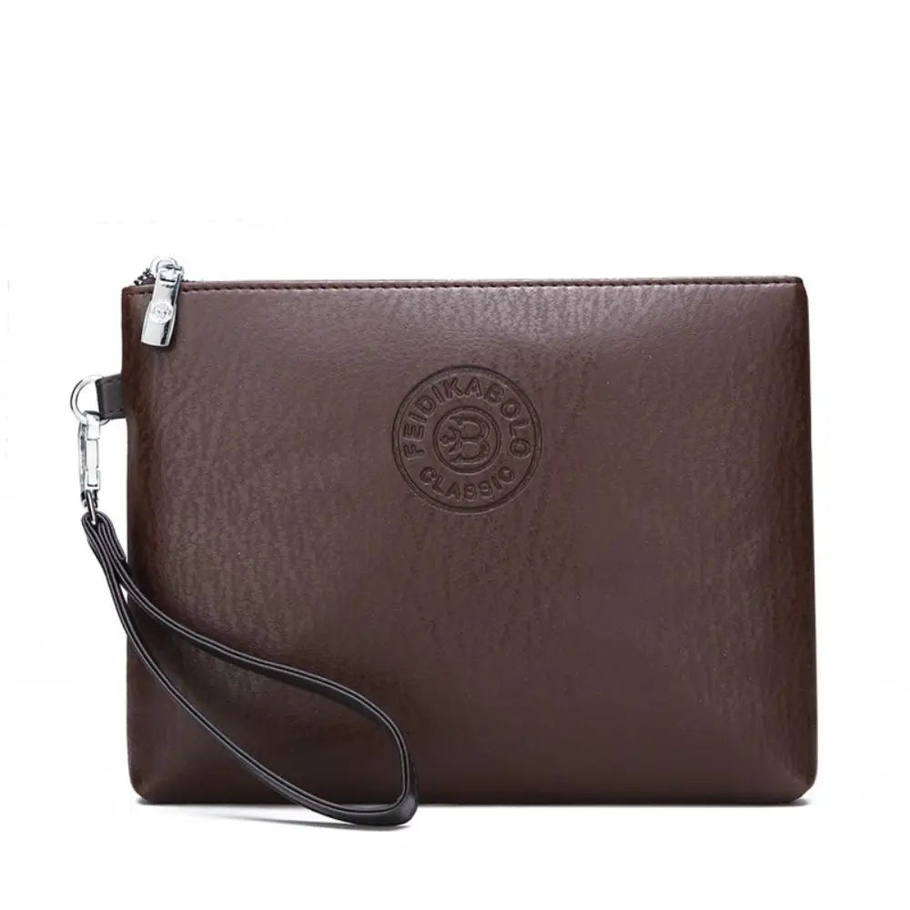 Men's PU Leather Clutch Bag with Large Capacity