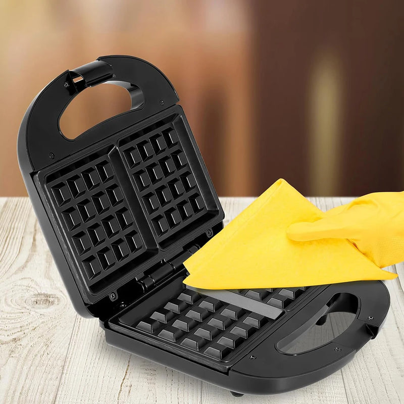 Compact Belgian Waffle Maker with Non-Stick Plates