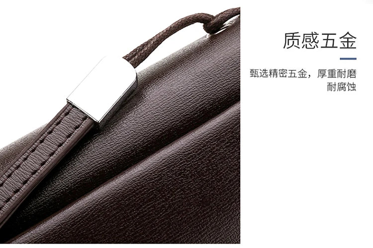 Men's Leather Clutch Wallet with Phone Pocket