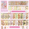 A collection of 30 pre-cut sticker sheets and 20 scene cardstock sheets for miniature landscape art.