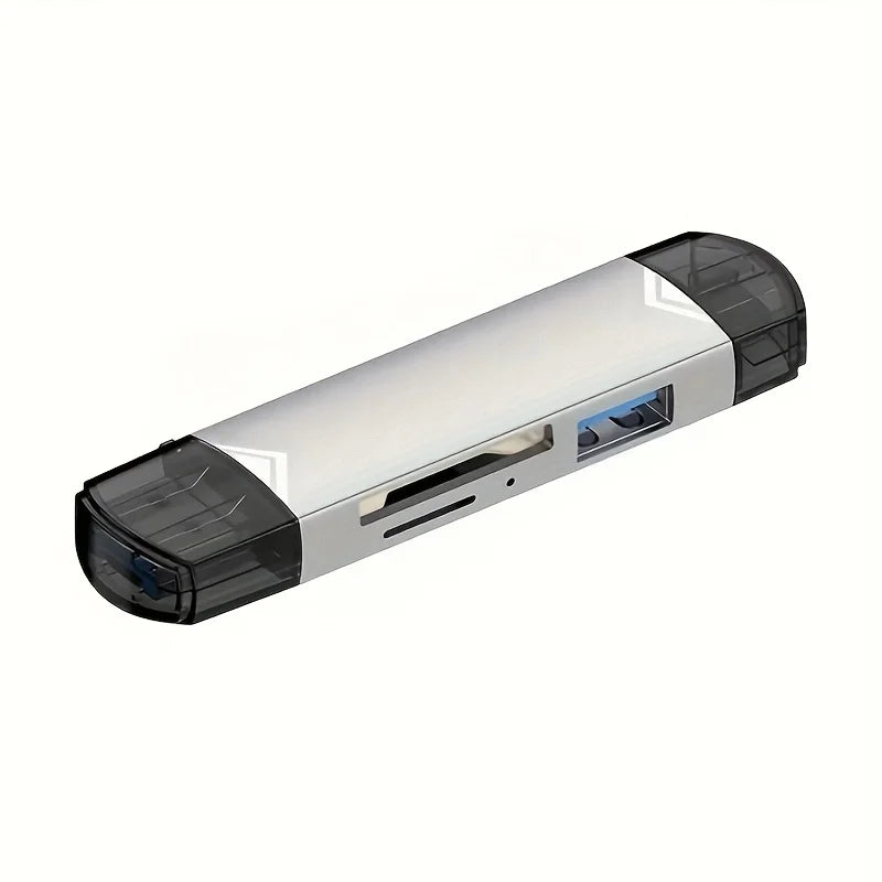6-in-1 USB 3.0 Card Reader with Type-C & Micro USB