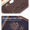Vintage Genuine Leather Passport Holder with RFID Blocking