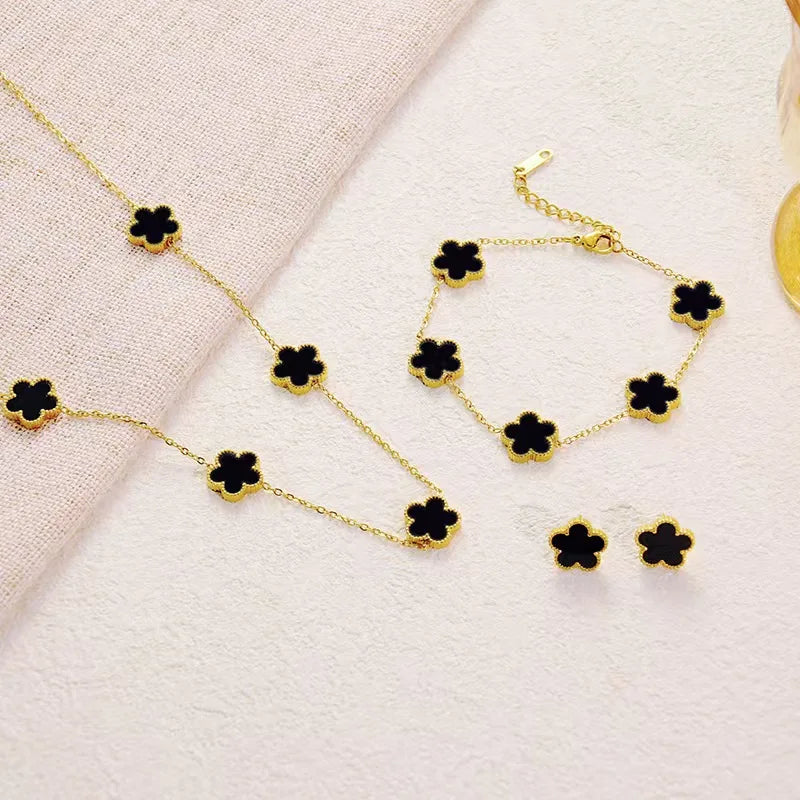 Litschi-Blüten-5-teiliges Schmuckset