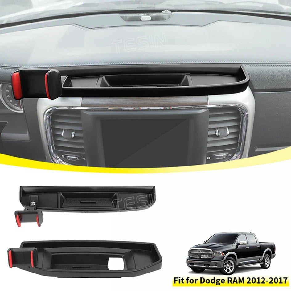 Center Console Organizer with Phone Holder for Dodge RAM 1500 (2012–2017)