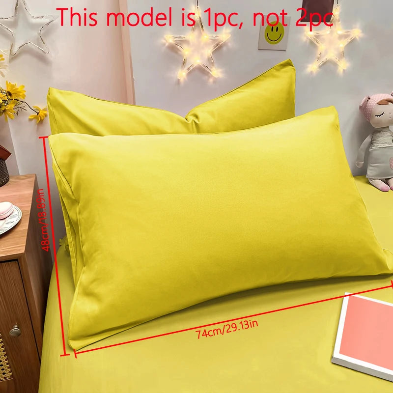 Matte Solid Color Pillowcase with Envelope Closure