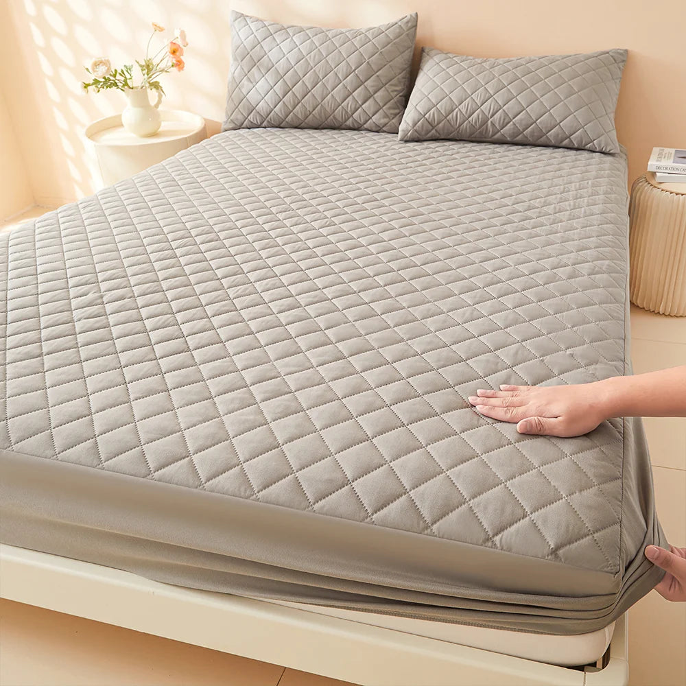 Quilted Waterproof Mattress Protector Fitted Sheet