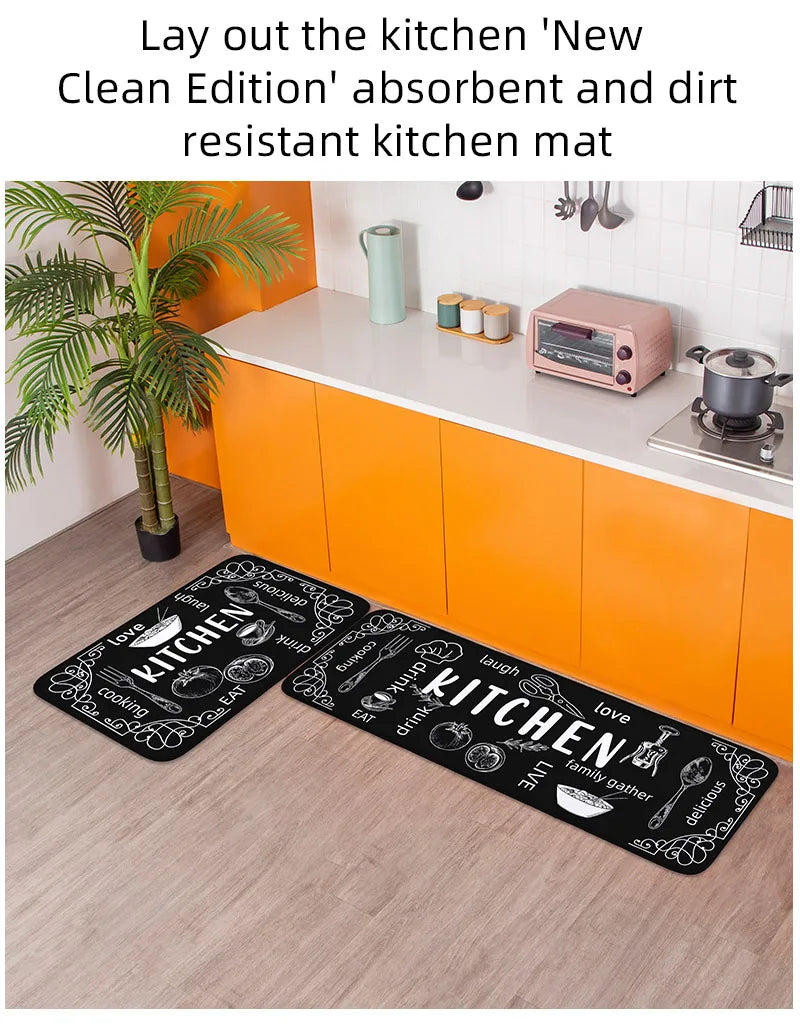 Non-Slip Absorbent Kitchen and Bathroom Floor Mat