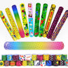 A variety pack of colorful party favor fidget toys, including elongated plastic items and small cylindrical items.