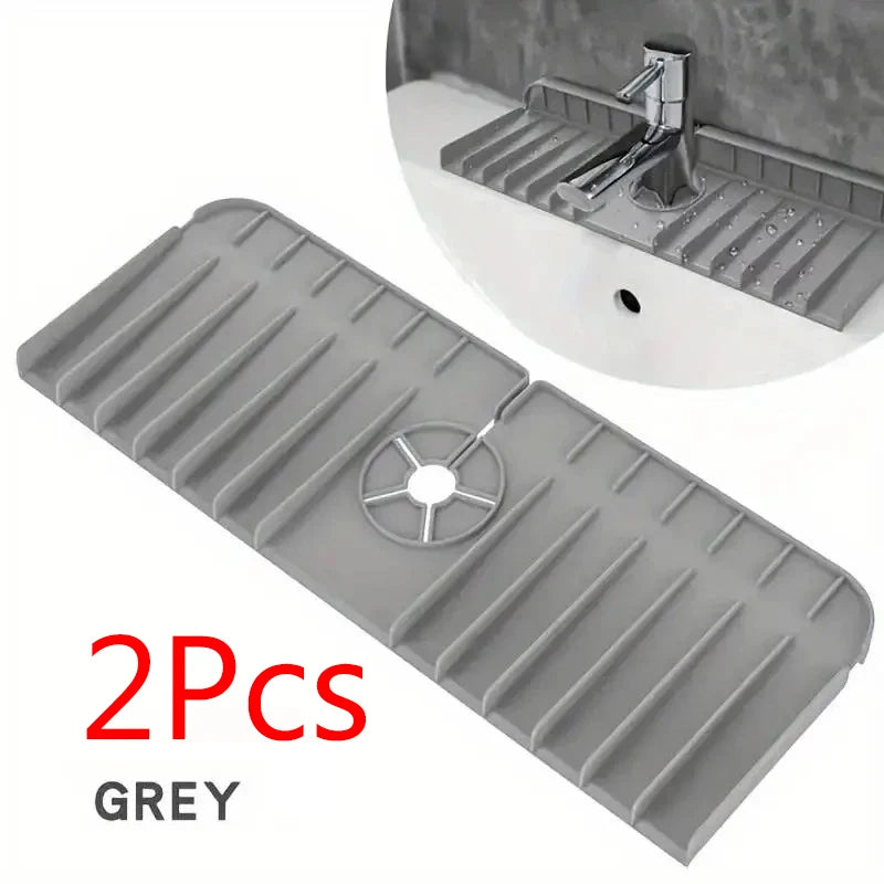 Foldable Silicone Faucet Splash Guard & Sink Mat
