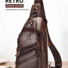 Vintage Genuine Leather Crossbody Bag for Men