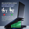 Adjustable RGB Laptop Cooling Pad with Dual Fans and Phone Holder