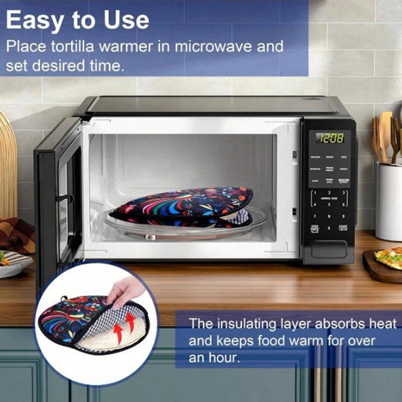Reusable Microwave Tortilla Warmer Pouch