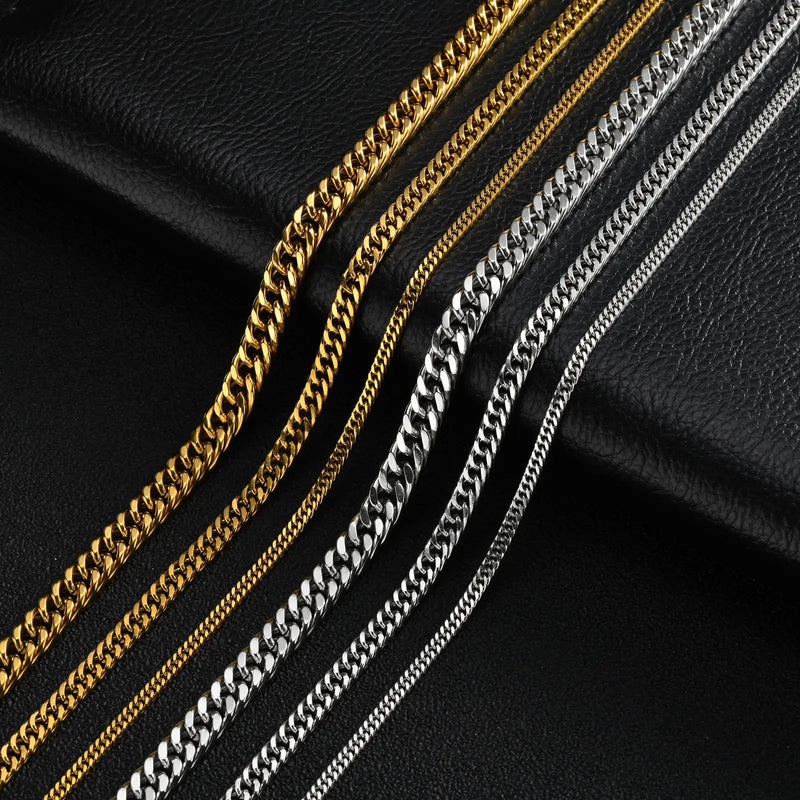 Men's Stainless Steel Cuban Link Chain Necklace
