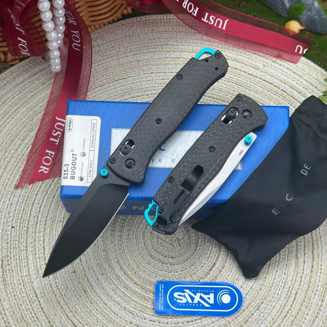 Premium S90V Steel Folding Knife with Carbon Fiber Handle
