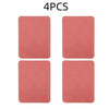 Four pink iron-on fabric patches for clothing repair and DIY decor