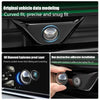 Close-up of a car camera with a protective cover installed, showing the fit and non-destructive installation process.