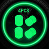 Glow-in-the-Dark Valve Caps for Car, Motorcycle & Bicycle Wheels (Set of 20)