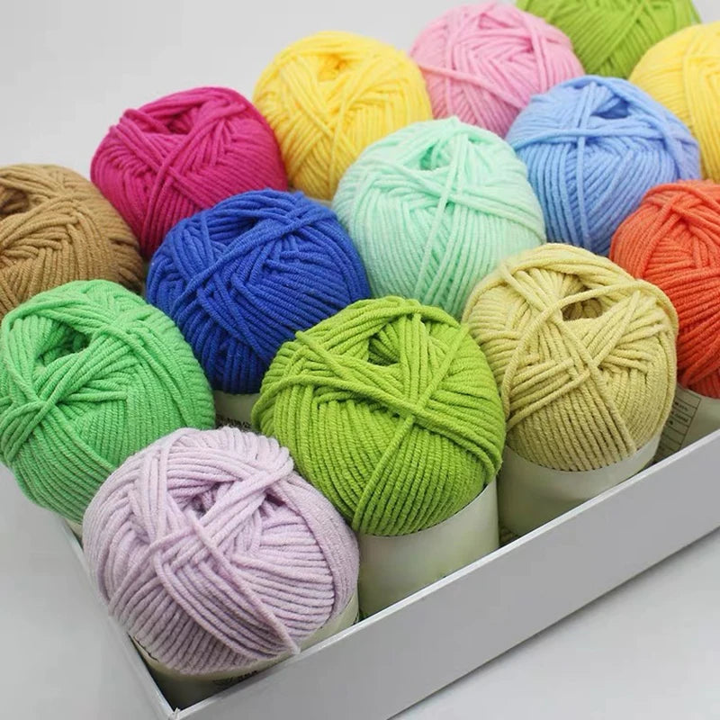 Milk Cotton Crochet Yarn – Soft, Durable Knitting Thread in 91 Colors