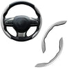 Carbon Fiber Steering Wheel Cover with Non-Slip Leather Grip