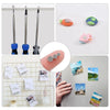 A collection of round neodymium disc magnets in various colors and sizes used for crafts, DIY, and organization.