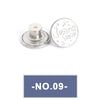 No-Sew Replacement Jeans Buttons - 17mm Metal Snap Buttons