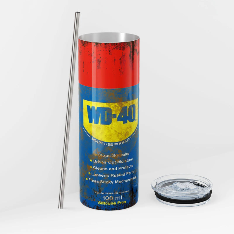 Spray Can Insulated Tumbler with Lid and Straw