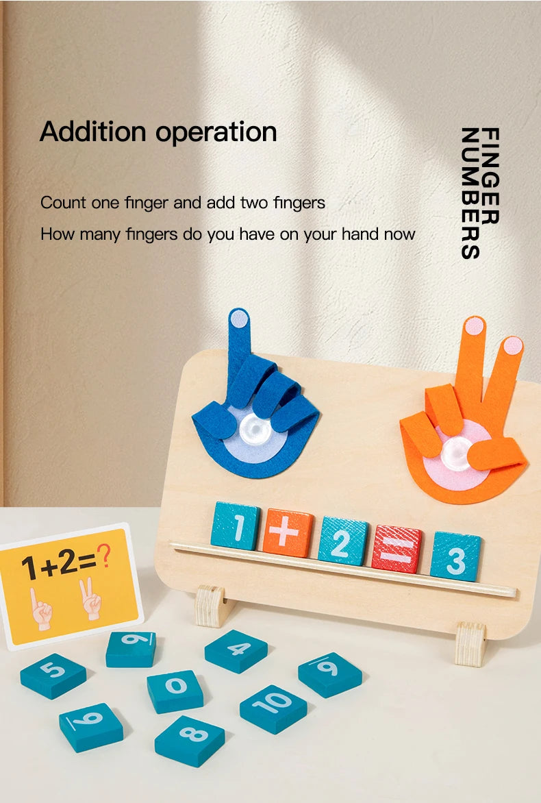 Wooden Finger Counting Math Toy for Kids