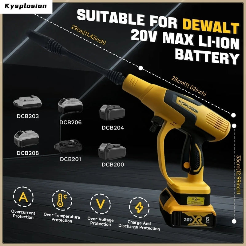 Cordless Portable Pressure Washer for Cars and Outdoor Cleaning