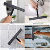 Shower Squeegee with Hanging Silicone Holder for Glass Doors & Mirrors