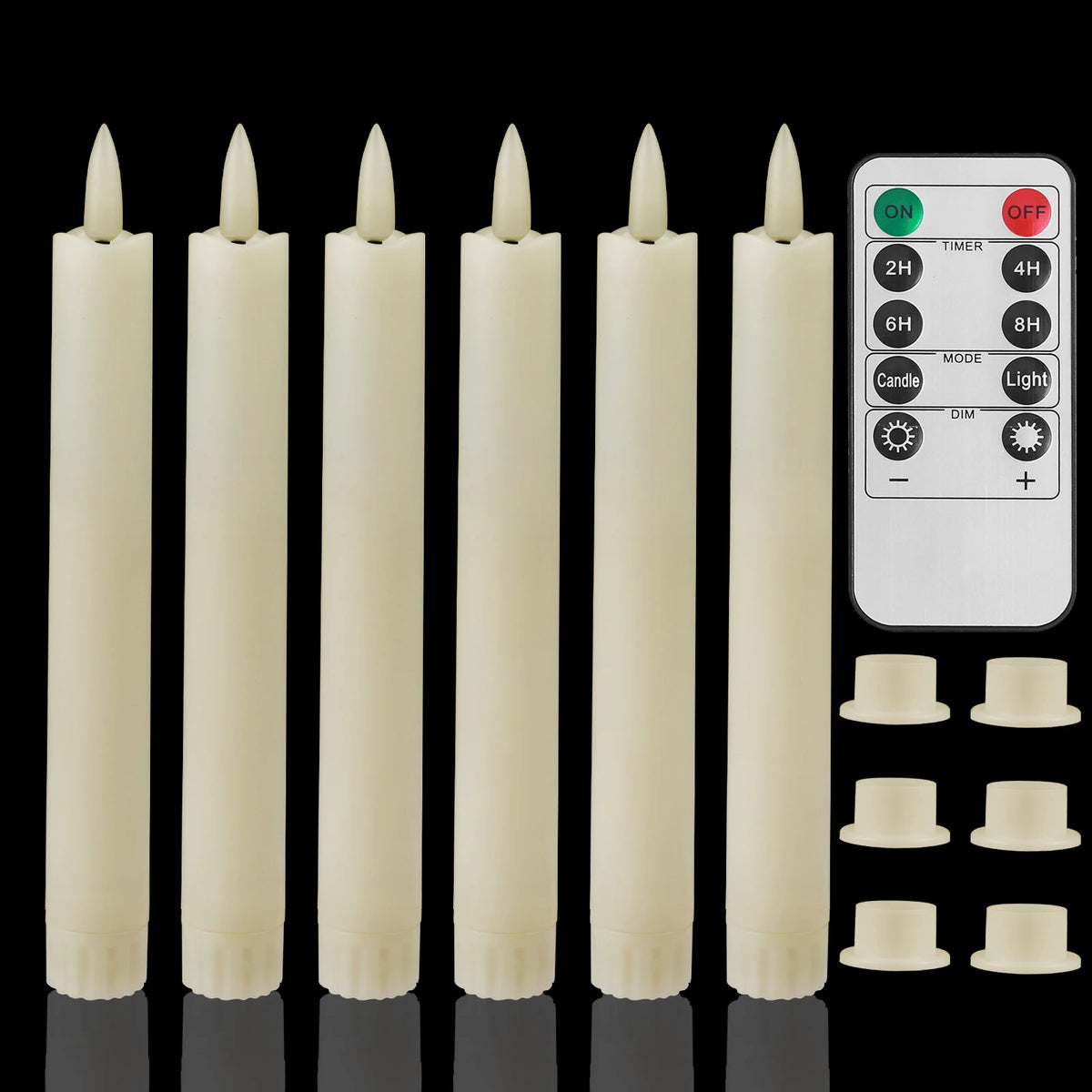 LED Flameless Taper Candles with Remote Control