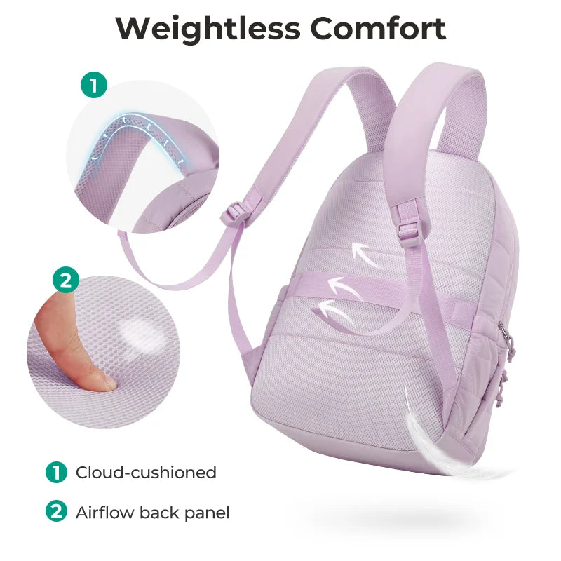 Quilted Casual Daypack with Padded Laptop Compartment