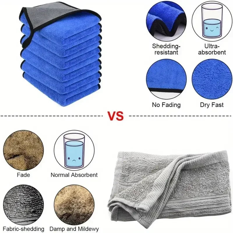 Microfiber Car Washing Towels – Quick-Drying, Lint-Free Cleaning Cloths