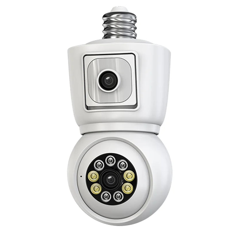 Smart WiFi Dual-Lens Security Camera Bulb, E27 Base