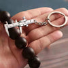 Mini Metal Vernier Caliper Keychain with Ruler
