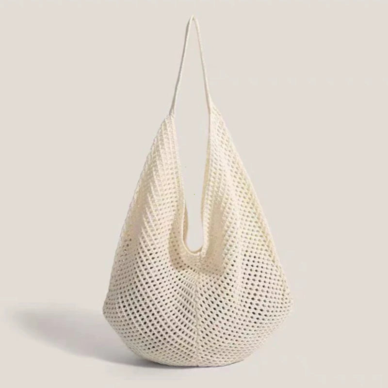 Handwoven Crochet Tote Bag – Large Capacity Shoulder Bag