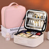 Travel Makeup Bag with USB-Powered LED Mirror
