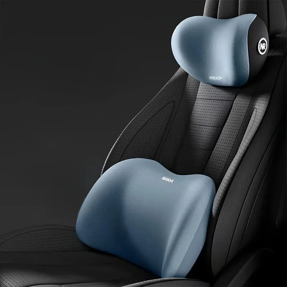 Memory Foam Car Headrest Pillow with Lumbar Support