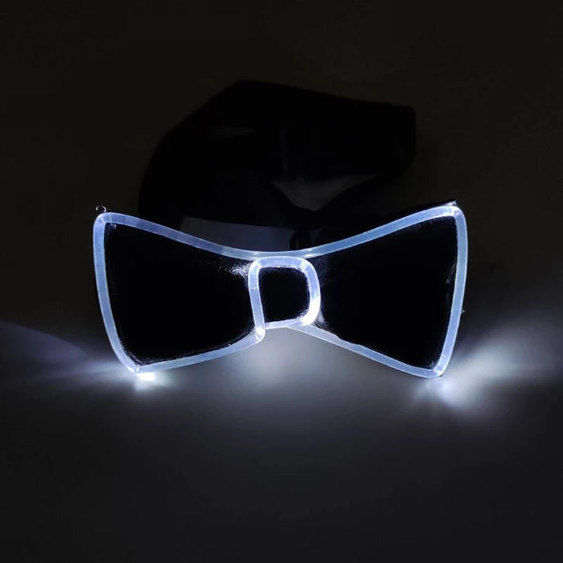LED Glowing Glasses and Bowtie Set for Cosplay and Parties