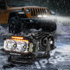 4 Inch LED Driving Lights with Amber DRL and Side Shooter