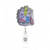 Cute Cat Acrylic ID Badge Reel with Retractable Clip