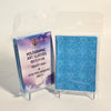A clear plastic package containing 60 holographic heart-shaped art sleeves for trading cards.