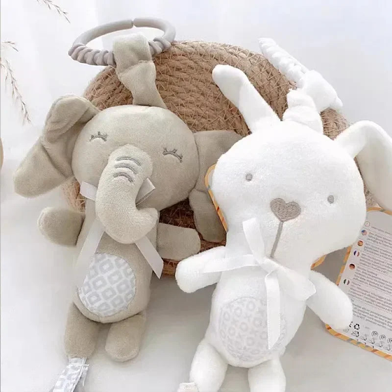 Soft Plush Rattle Toy for Baby Stroller & Crib
