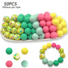 Soft Silicone Floral Beads for Jewelry Making